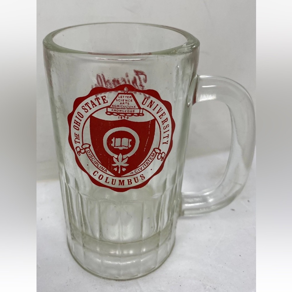 Vintage OHIO STATE UNIVERSITY BUCKEYES "FRIENDLY 5.5" Glass Mug